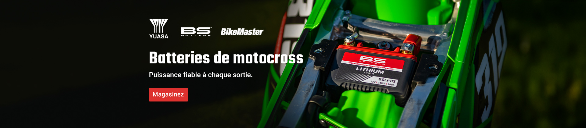 Batteries de motocross
