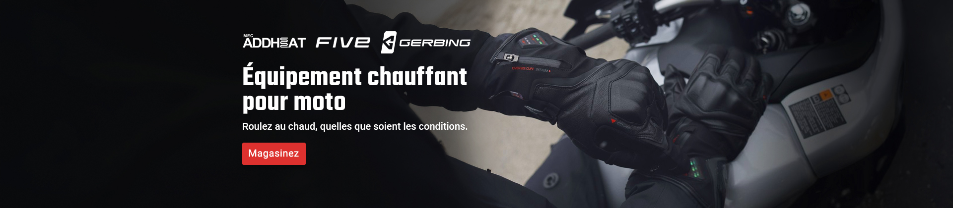 Équipement chauffant pour moto