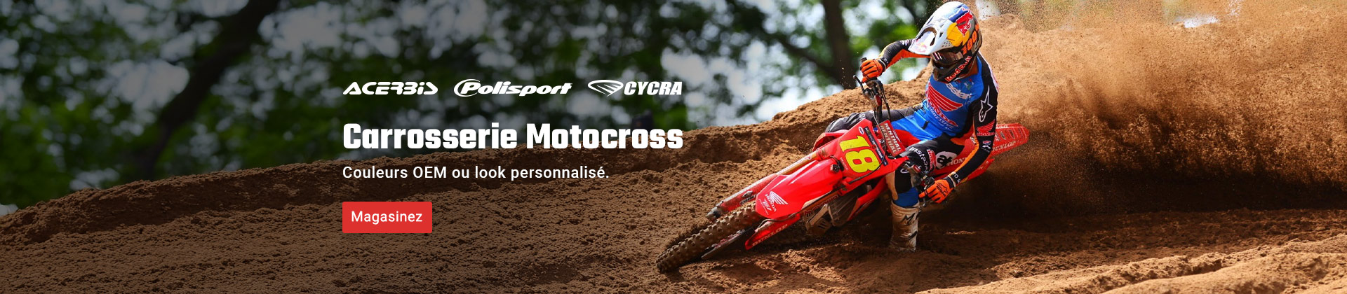 Carrosserie motocross