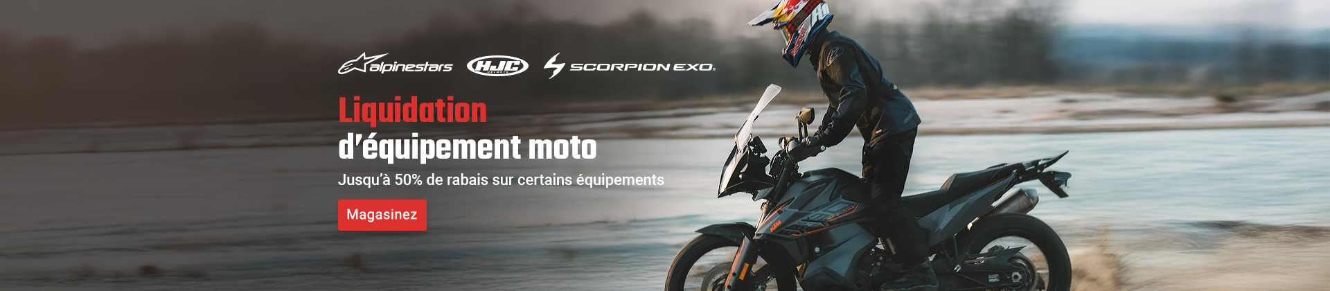 Liquidation d’équipement moto