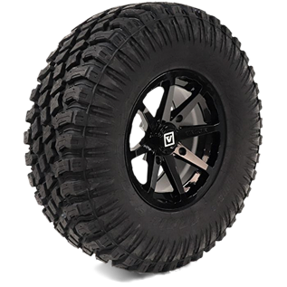 Pre-mounted ATV tire and wheel