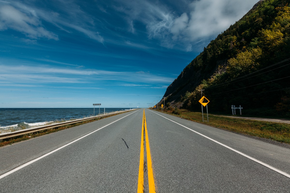 Gaspe HWY 132 Motorcycle Canada Quebec