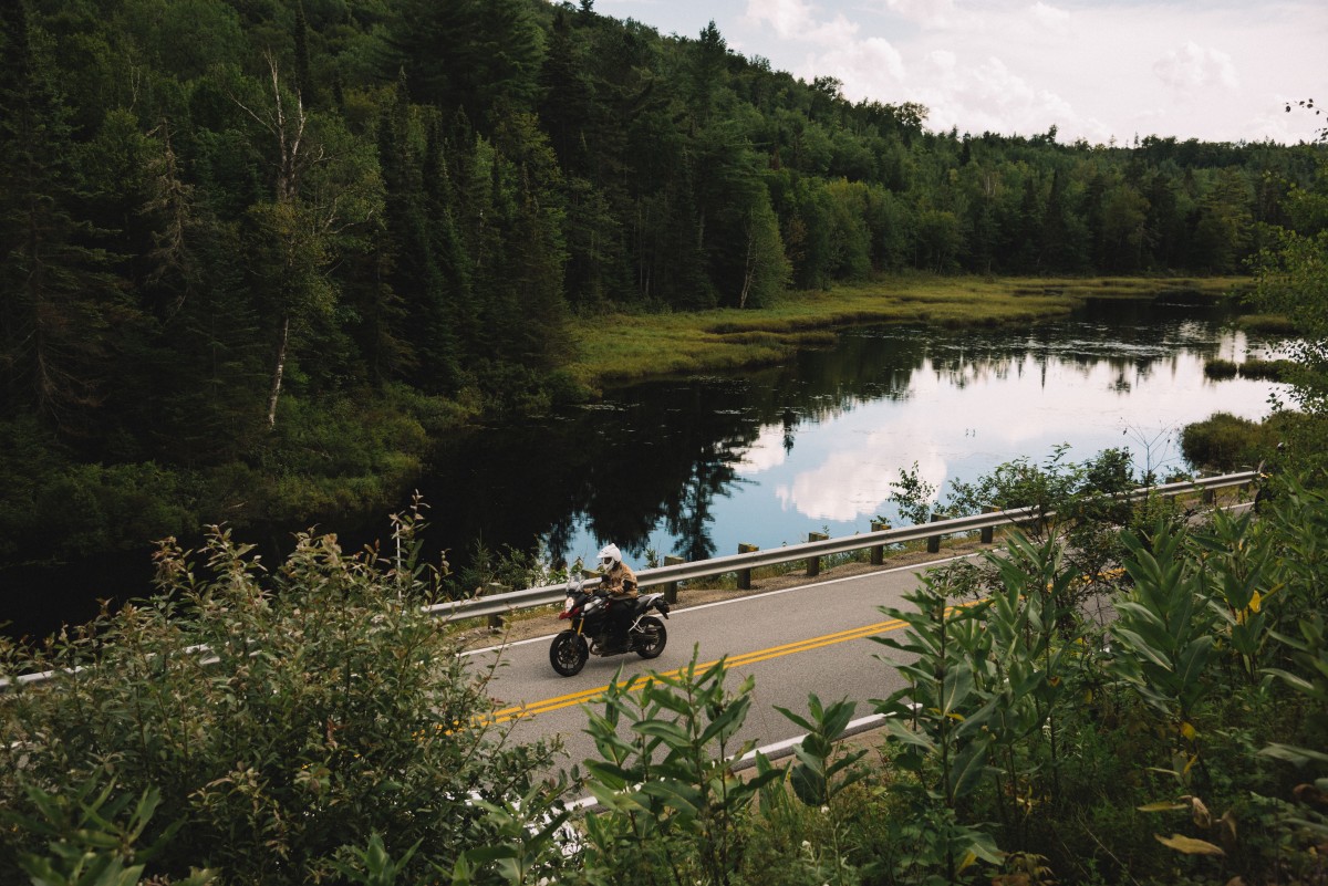 I never took my eyes off the exhilarating Québec HWY 367. According to our photographer, though, it also happened to be scenic.