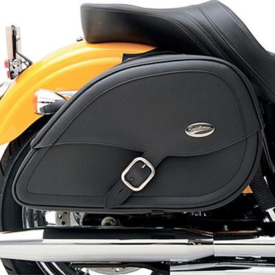 Saddlemen Drifter Teardrop Saddlebags with Shock Cutaway