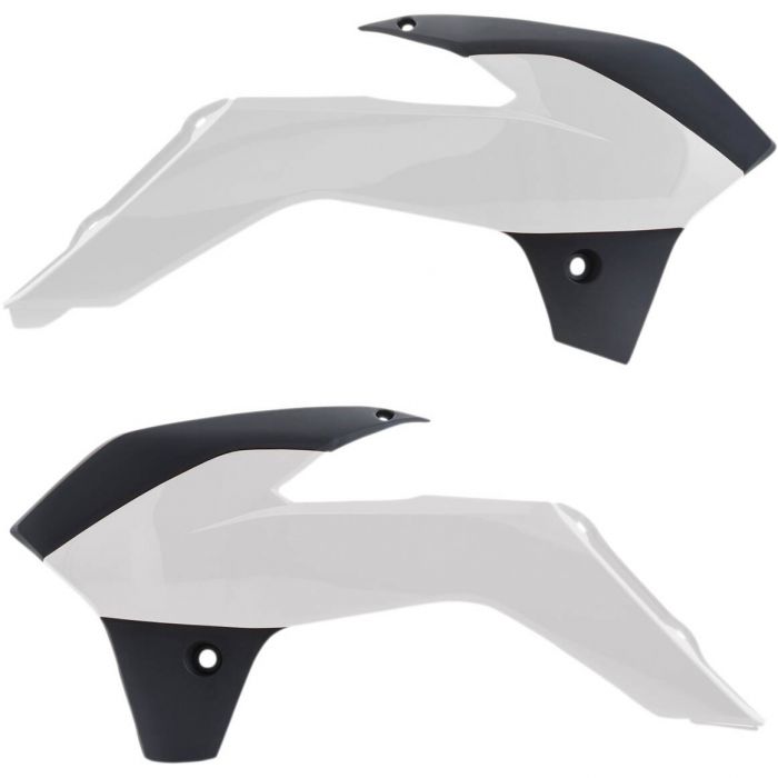 Acerbis Radiator Shrouds White/Black 2314261035 FortNine Canada