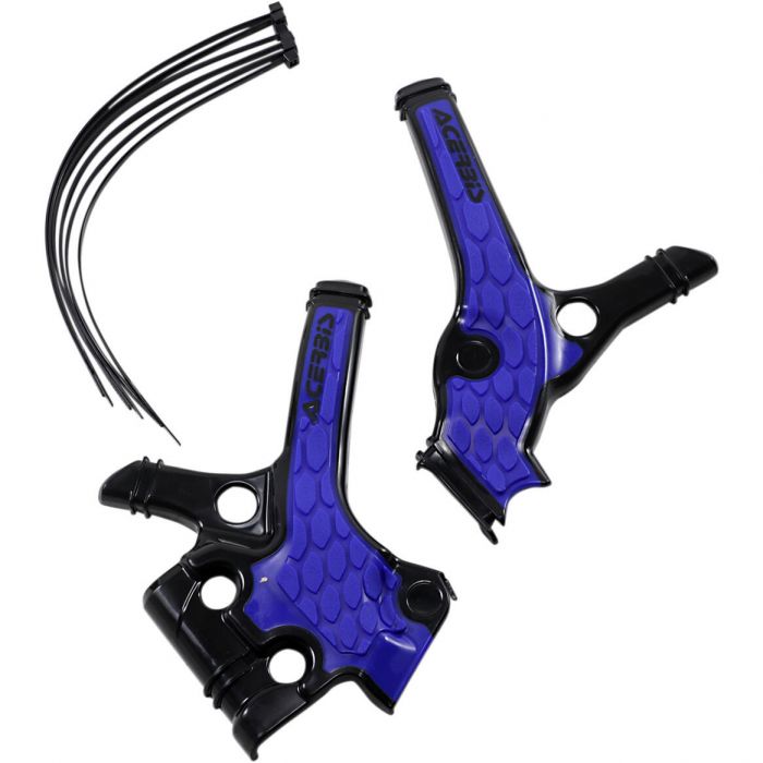 Image of : Acerbis X-Grip Frame Guards Blue/Black - 2736381004 | Yamaha YZ65 2018-up