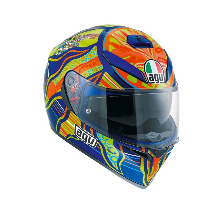 AGV K3SV サンバイザー機能 ロッシレプリカFIVE CONTINENTS AGV K3SV サンバイザー機能 ロッシレプリカFIVE CONTINENTS