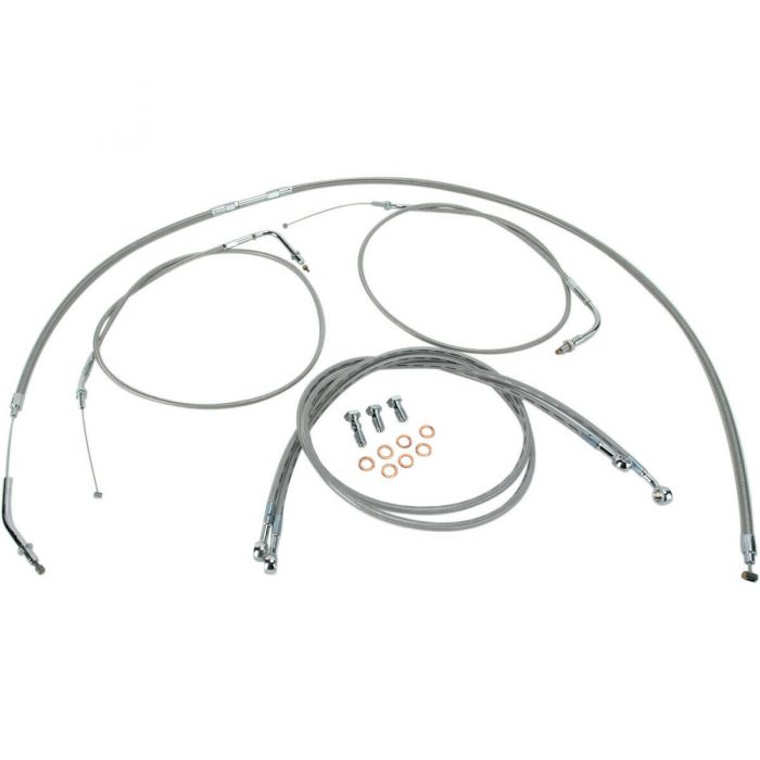 Baron Custom Accessories Stainless Handlebar Cable and Line Kit FortNine Canada