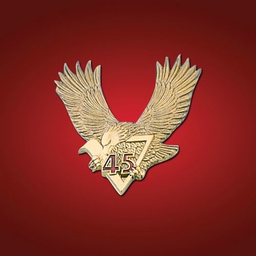 Show Chrome (Big Bike Parts) V45 Eagle Emblem, Gold - 3 Inch - 2