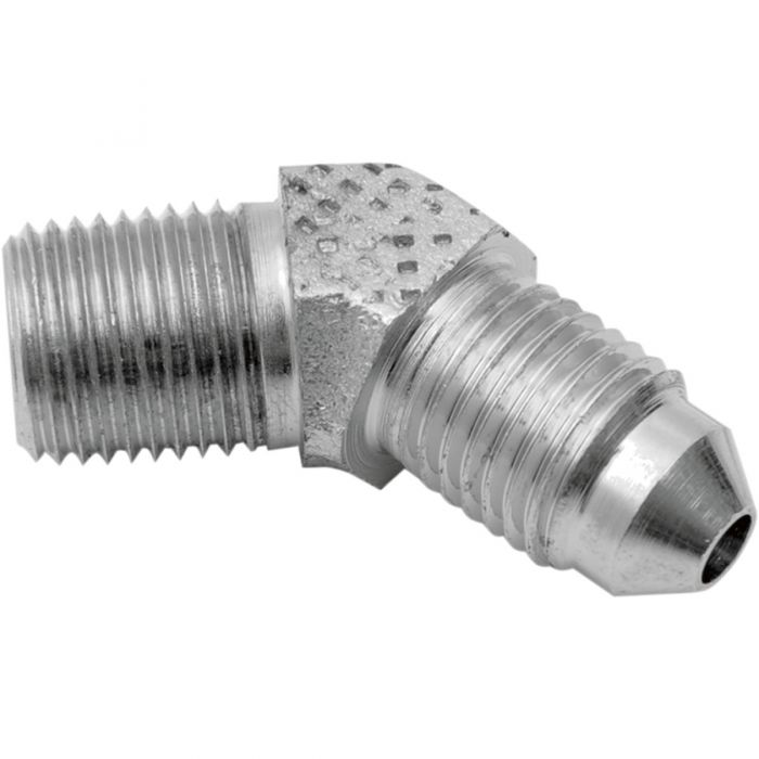Drag Specialties AN3 x 1/8in. NPT Male 45deg. Brake Fitting DS098293