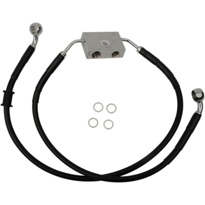 Drag Specialties Stainless Steel Front Brake Line Kit 17415301
