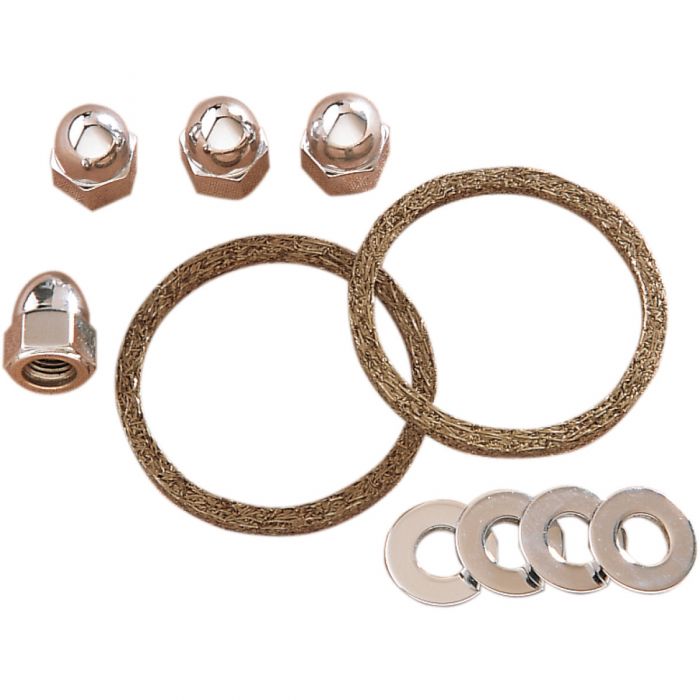 James Gaskets Exhaust Port Gasket Kit Graphite Wire Gaskets, Chrome