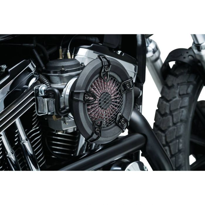 Kuryakyn Crusher Revolt Air Cleaner Satin Black 9624 FortNine Canada