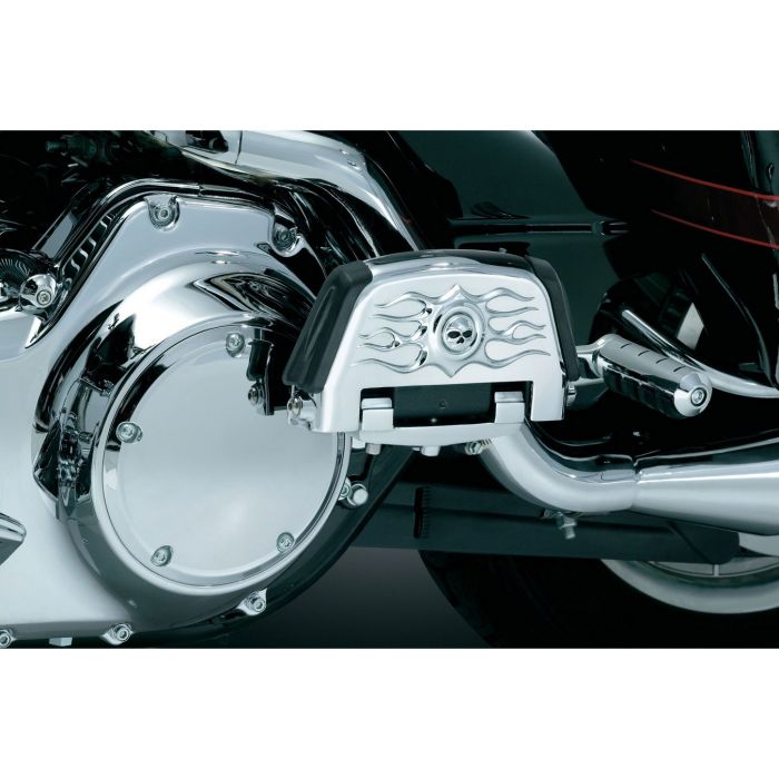 Kuryakyn Flamed Passenger Floorboard Cover Chrome 4563 FortNine