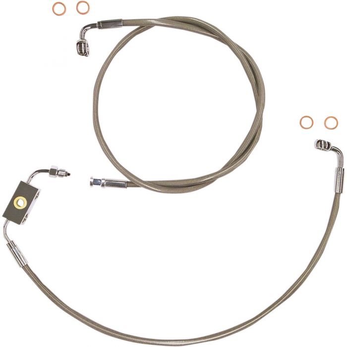 Magnum XR Stainless Front Brake Cable Lower & 24" Upper Length SSC131824 Harley Davidson