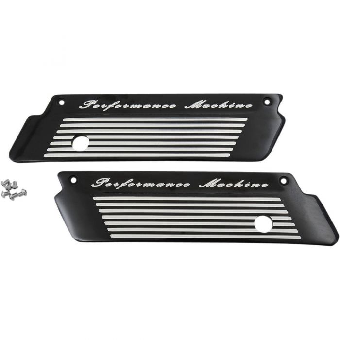 Performance Machine Saddlebag Hinge Covers Fluted - Contrast Cut - 0200 ...