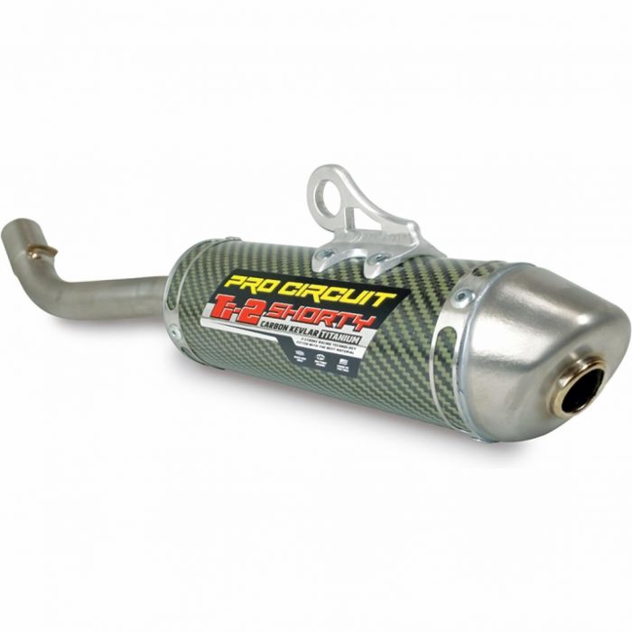 Pro Circuit Ti 2 Shorty Slip On Exhaust Titanium Carbon Kevlar Titanium End Cap 1132212k 0767