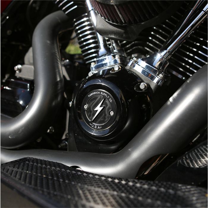 Thrashin Supply Points Cover Black Anodized - Dished - TSC
