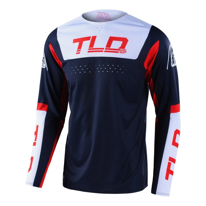Troy Lee Designs Maillot MX SE Pro Fractura - Noir/Bleu | Maciag Offroad