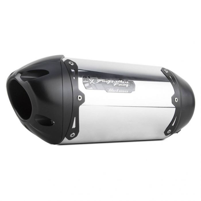Image of : Two Brothers S1R Dual Slip-On Exhaust - 005-5070106-S1B | Kawasaki KLX250 2018-2019