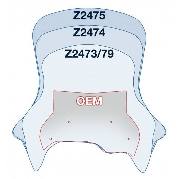 ZTechnik VStream+ Windshield Touring - Clear - Z2475 | BMW