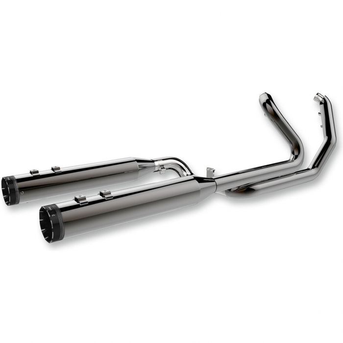 Image of : Khrome Werks 2-Into-2 Dominator Full Exhaust System - Eclipse - Tracer End Caps - 201810A