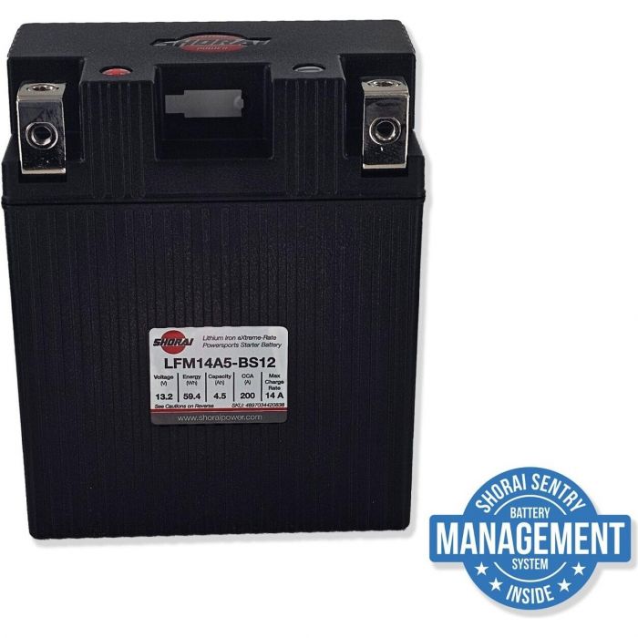 Image of : Shorai LFM Litium Battery - LFM14A5-BS12