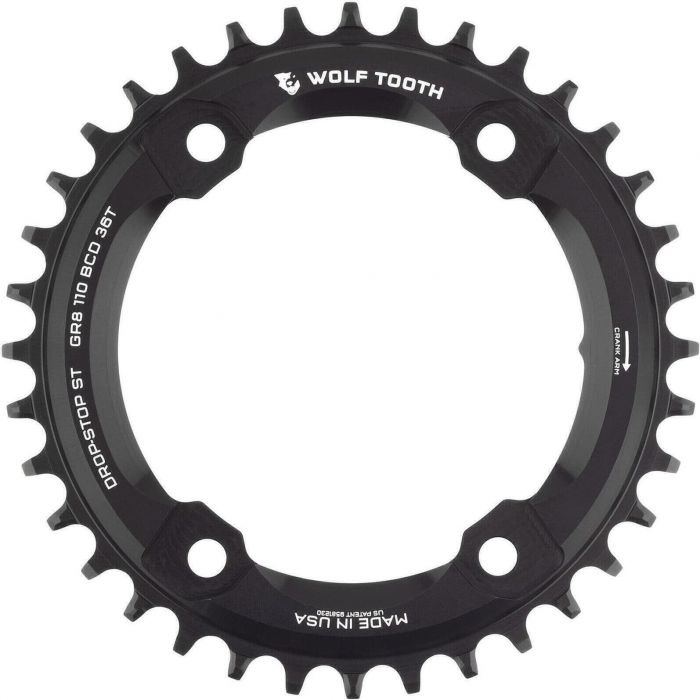 Wolf Tooth Shimano GRX 110 BCD Asymmetric 4-Bolt Chainring | FortNine