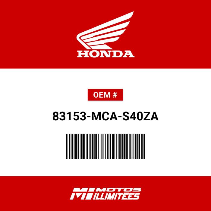 Honda LID Shelter *B197M* (Glint Wave Blue Metallic) - 83153-MCA-S40ZA ...