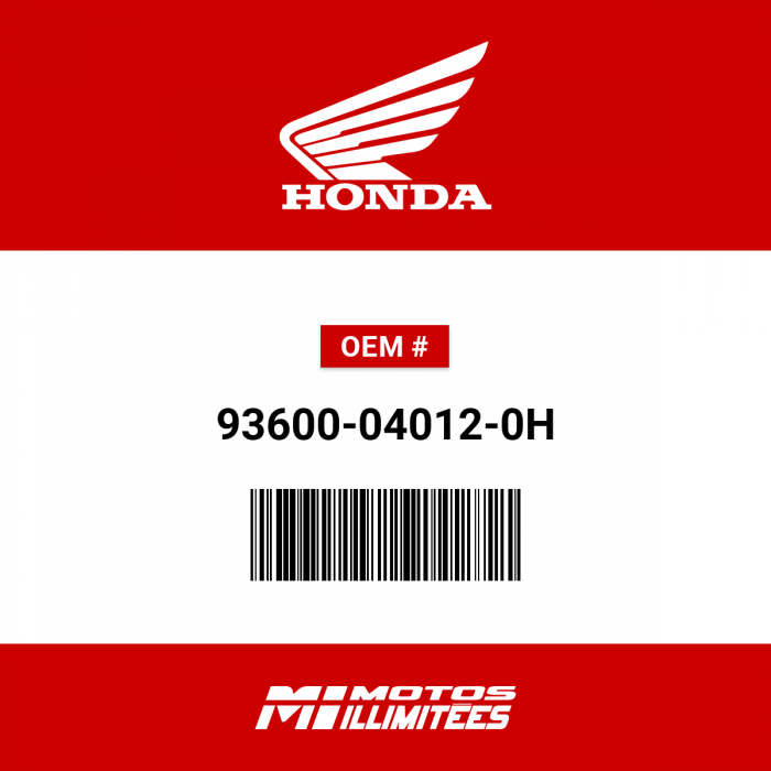 Image of : Honda Screw Flat (4 x 12) - 93600-04012-0H