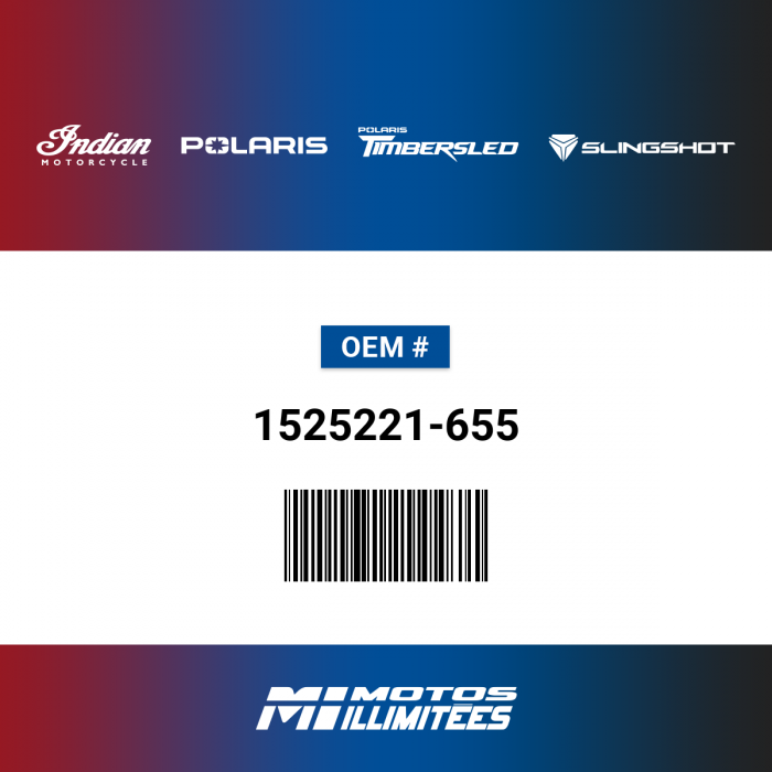 Image of : Polaris / Indian Cap-Rim Flash Black PR - 1525221-655