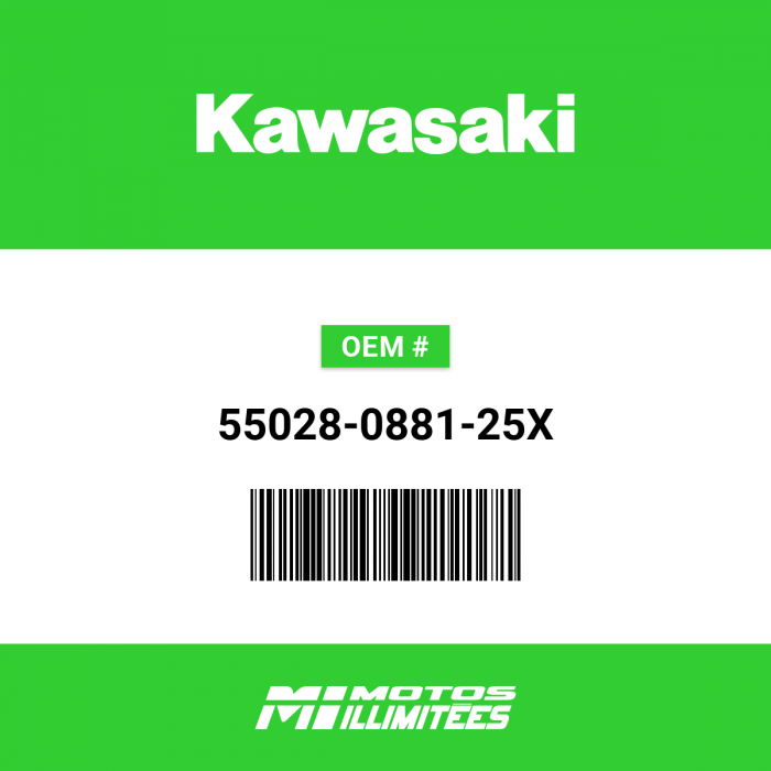 Image of : Kawasaki Cowling Side Upper Right Hand M.M. Grey - 55028-0881-25X