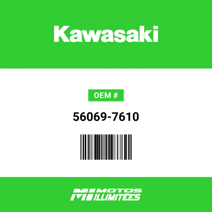 Image of : Kawasaki Pattern Upper Cowl., RH, Lower - 56069-7610