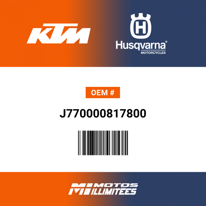 Image of : KTM / Husqvarna O-Ring 7.65x1.78 - J770000817800