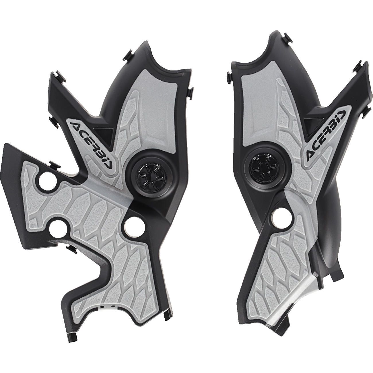 Acerbis X-Grip Frame Guards Black/Silver - 2911461001 | Yamaha