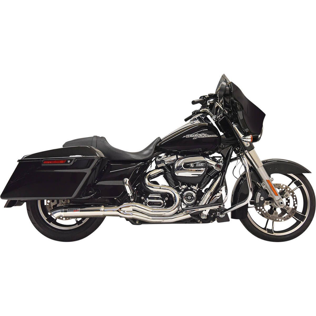 BASSANI（バッサニ）ROAD RAGE 2 IN 1エキゾースト Bassani Road Rage II 2-Into-1 with Hot Rod Turnout Exhaust System
