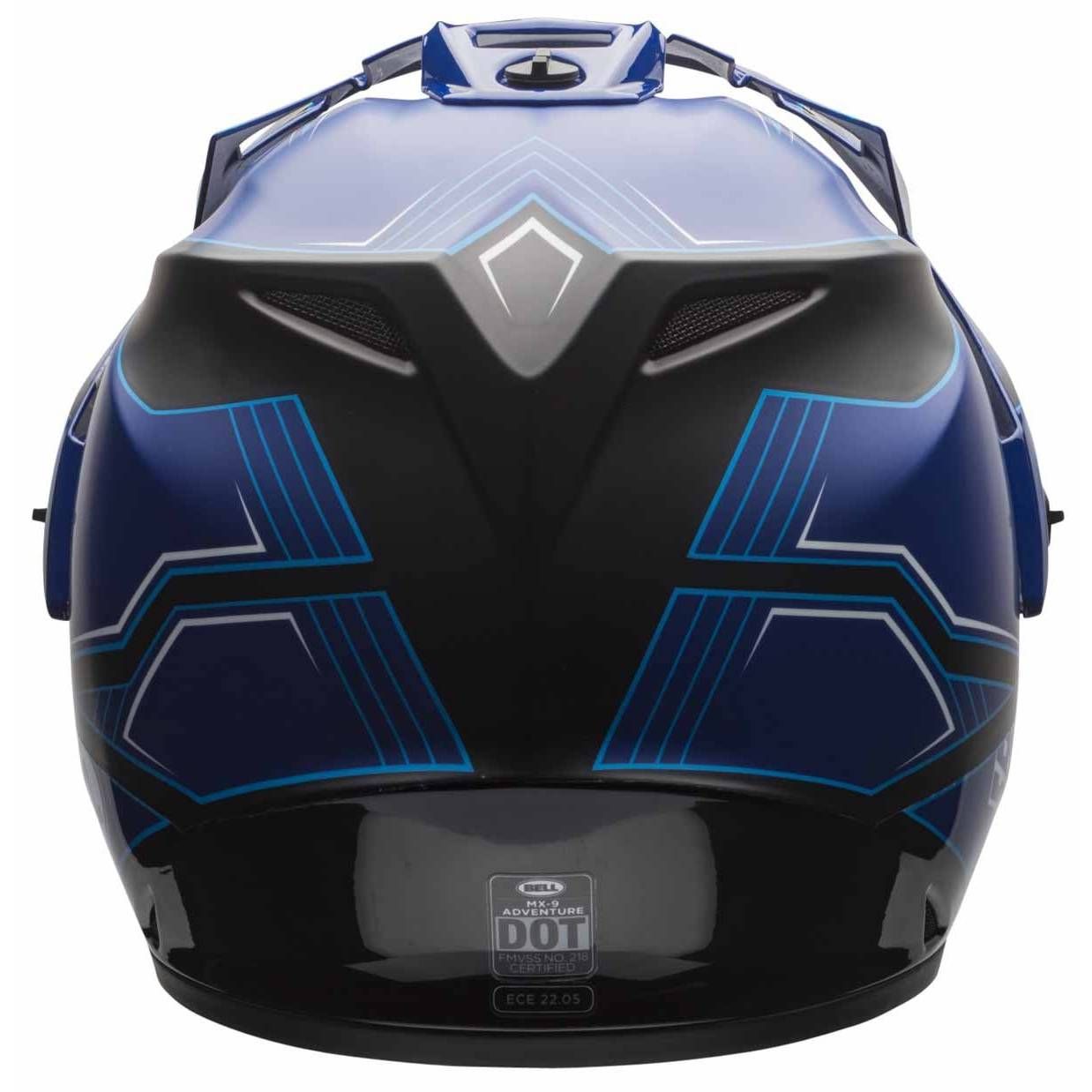 Bell MX-9 Adventure Helmet - Switchback Matte Black-Blue-Red W/Dual Le – Up North Sports - Foto 6