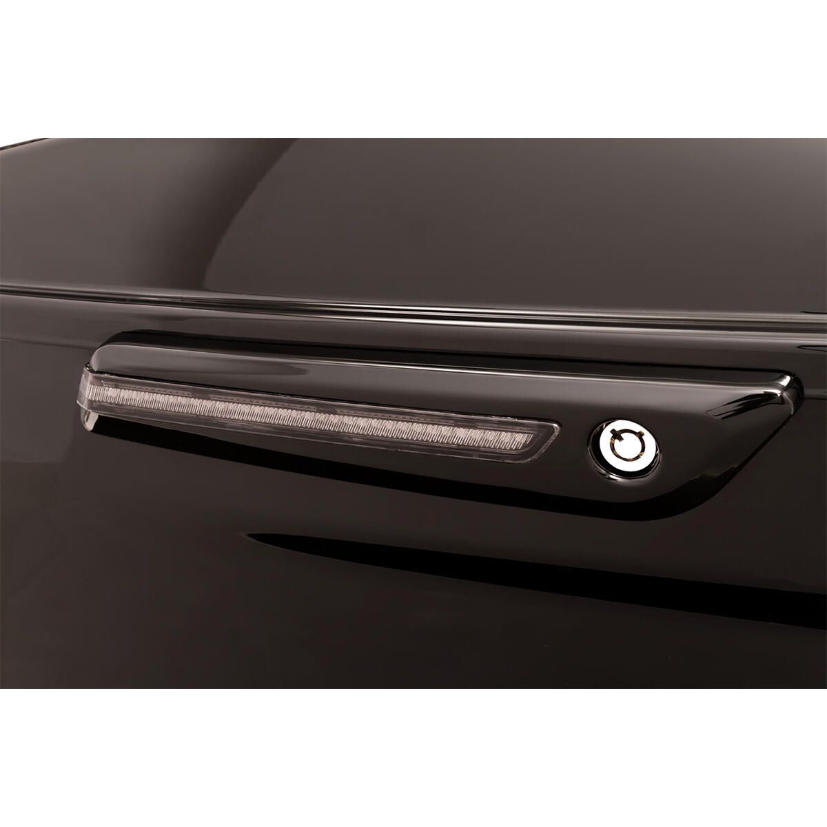 Ciro LED Lighted Saddlebag Hinge Covers Black - Smoke Lens - 40071
