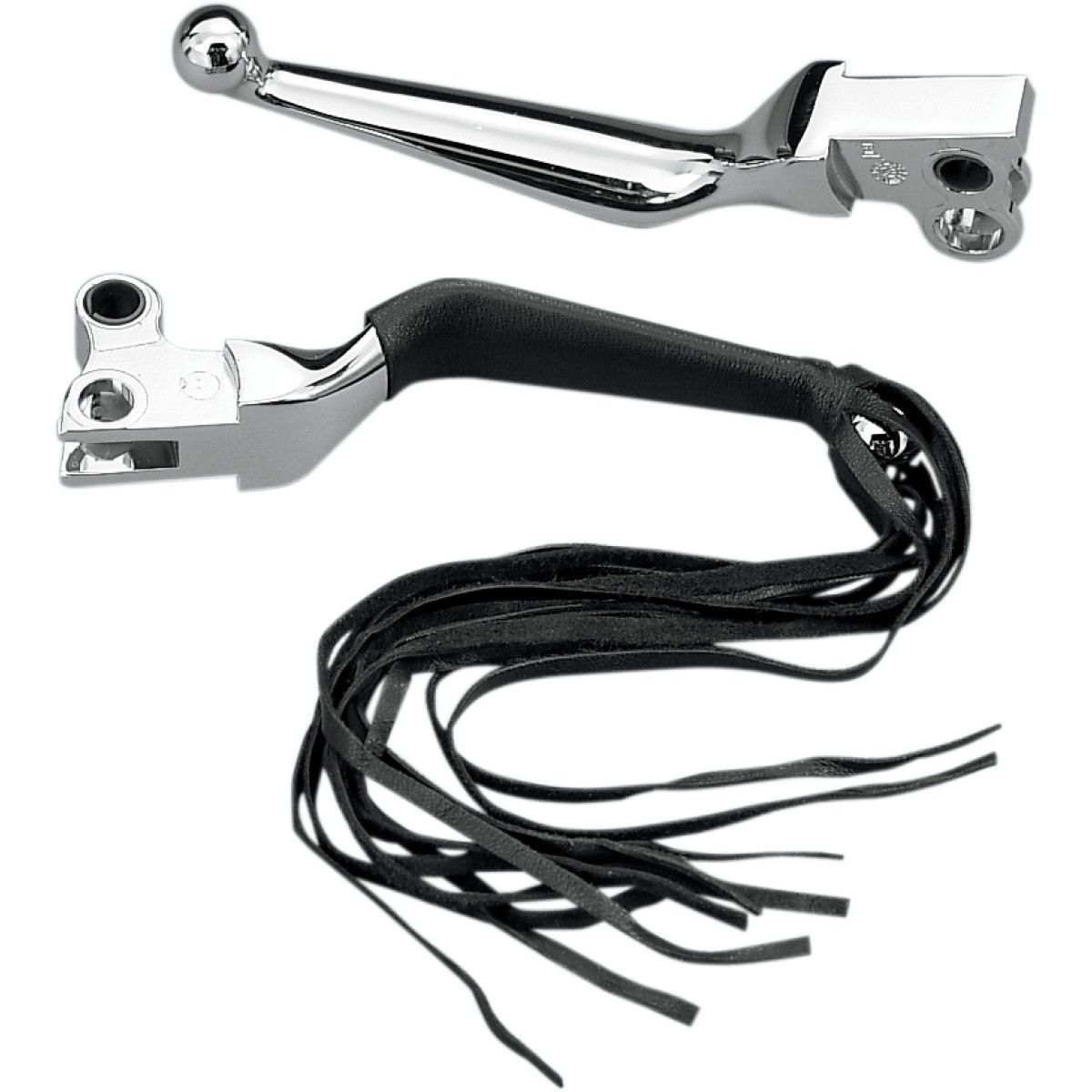 Drag Specialties Fringed Leather Lever Covers - DS243062 | FortNine