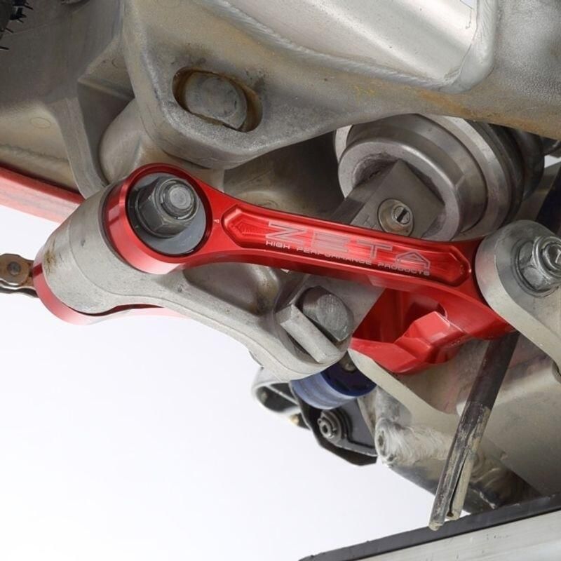 Zeta Adjustable Suspension Lowering Link Kit Red - ZE56