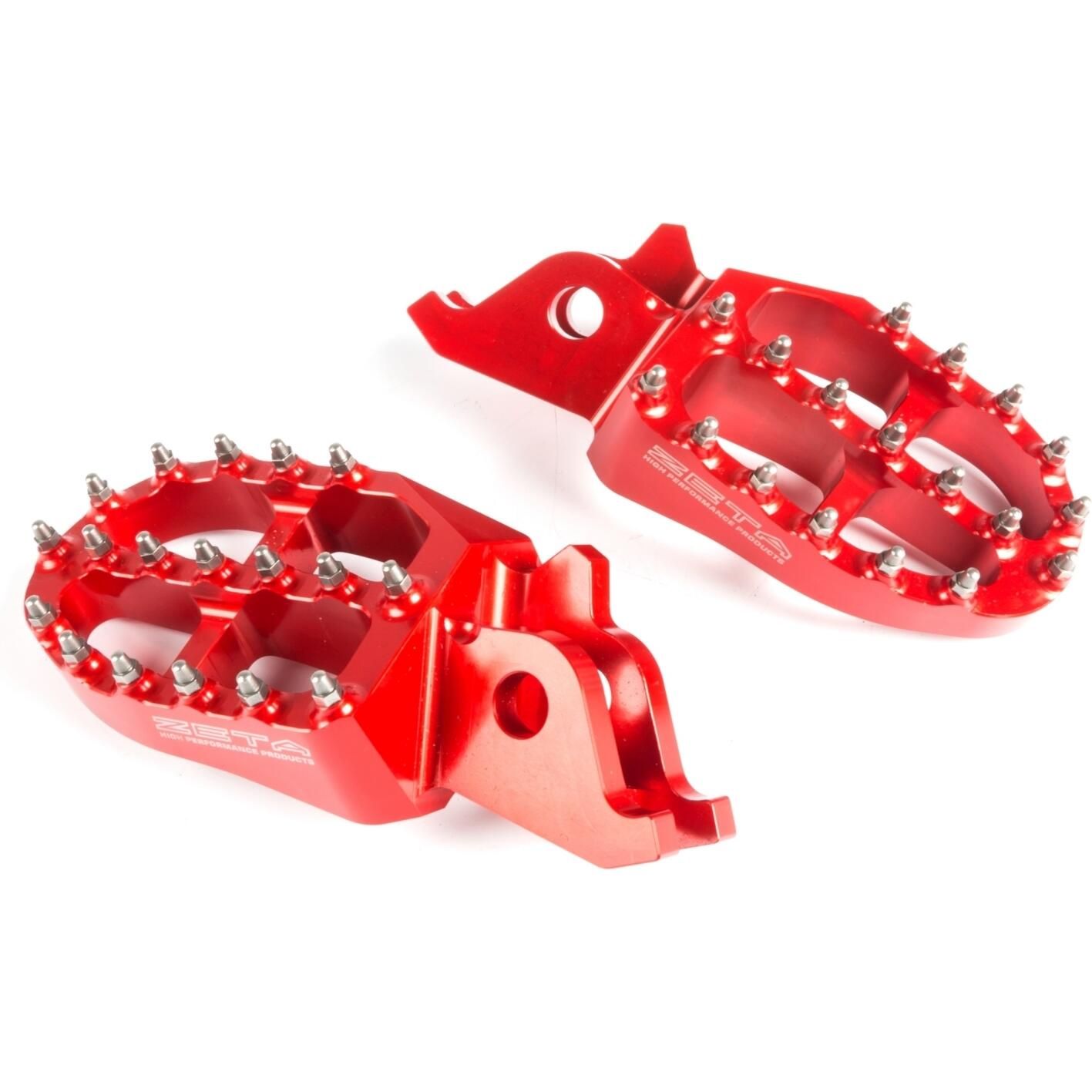 Zeta Aluminum Footpegs Red - ZE93-1022 | FortNine