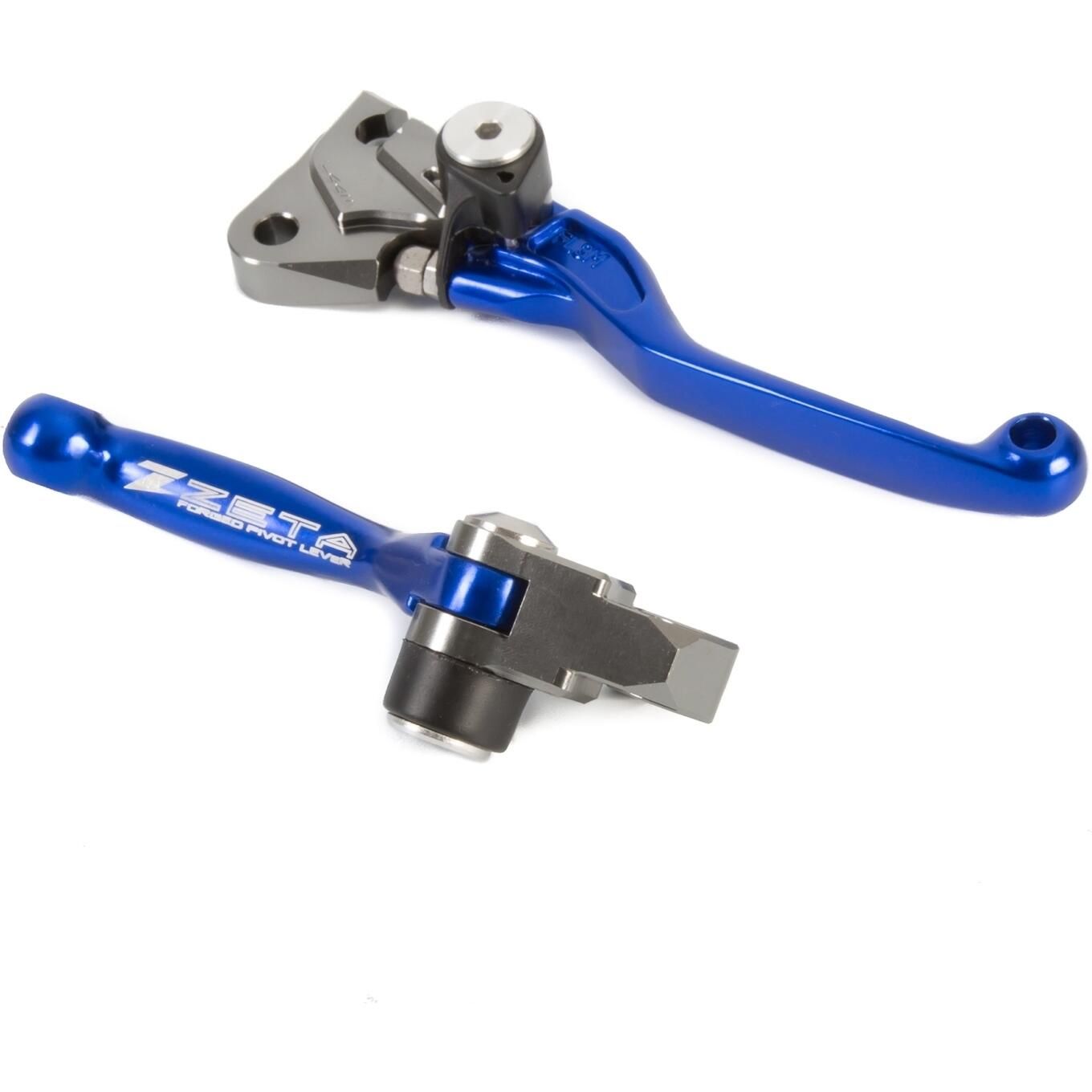 Zeta FP Pivot Brake & Clutch Lever Set Blue - 4-Finger - ZE44-3102