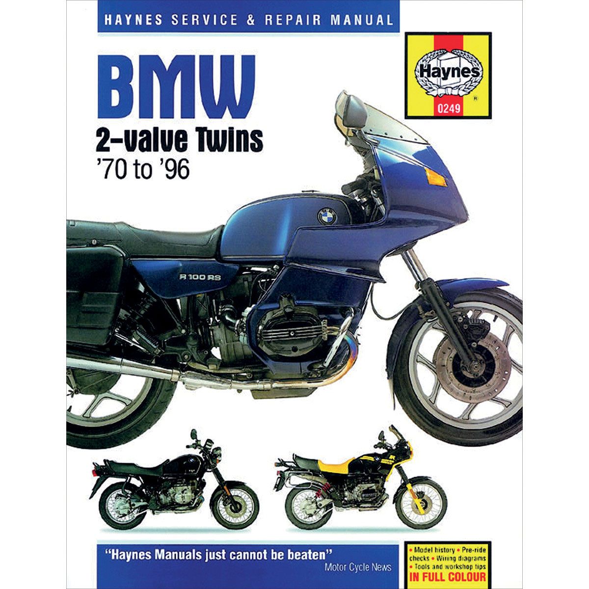 アクセサリー BMW Motorcycle Repair Manual Haynes Repair Manual - BMW 2 Valve Twins - 0249 | FortNine