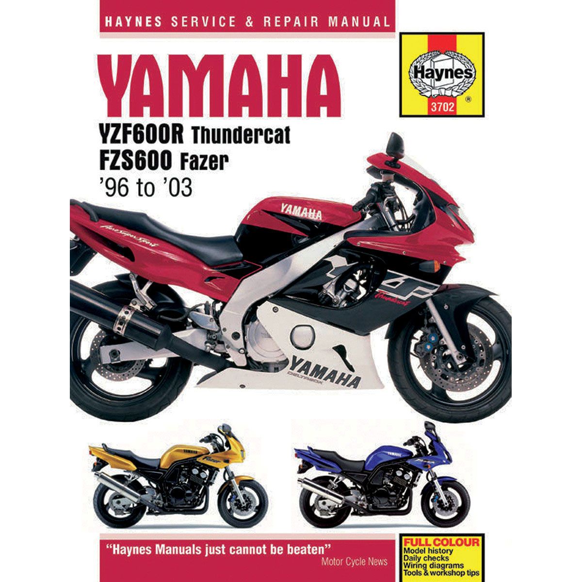 Haynes Repair Manual - 3702 | Yamaha YZF600R Thundercat / FZS600