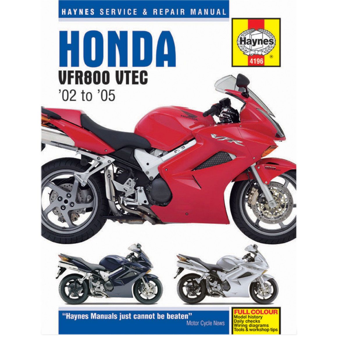 Haynes Repair Manual VFR800 - 4196 | Honda VFR800 Interceptor 2002