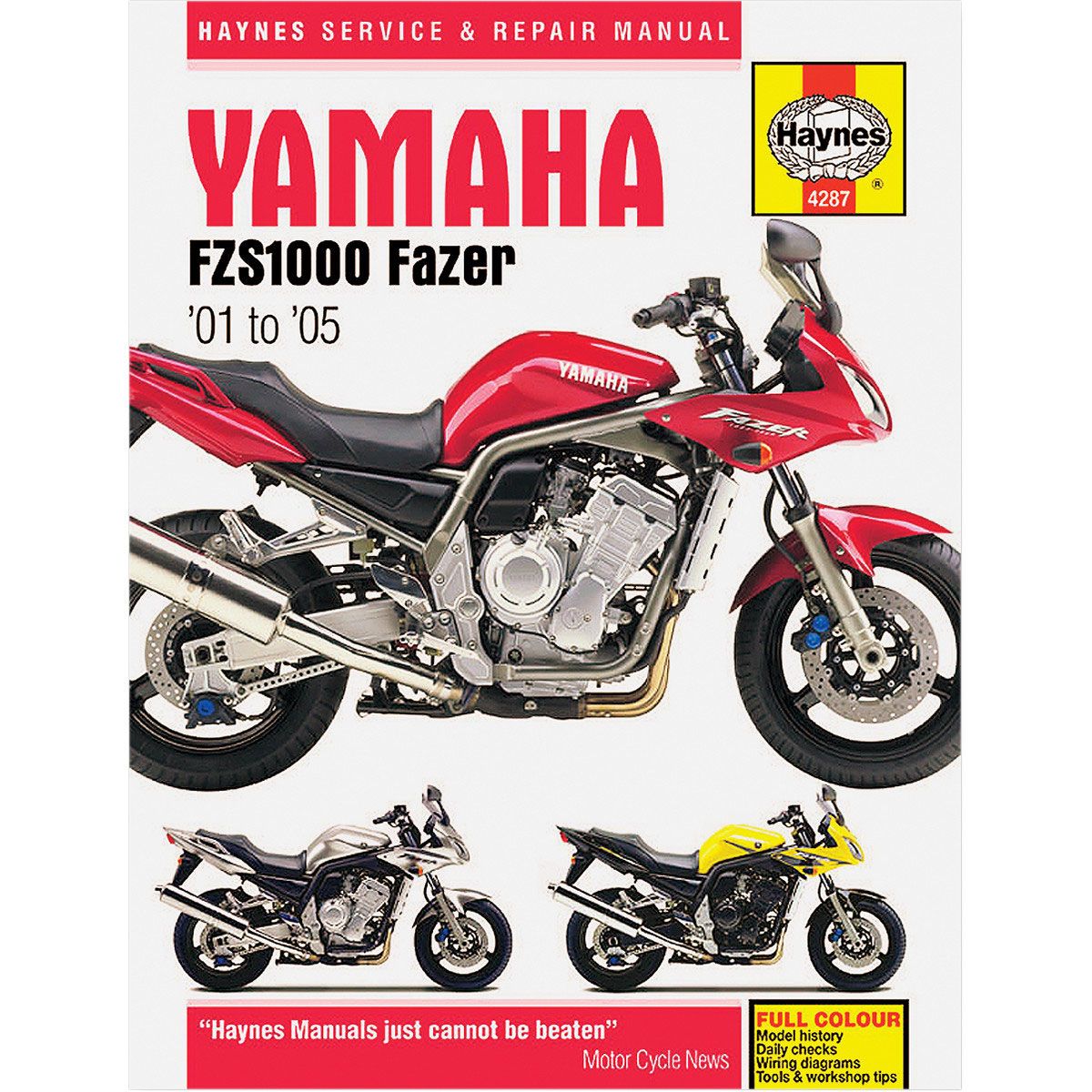 Haynes Repair Manual - 4287 | Yamaha FZS1000 FZ1 Fazer 2001-2005