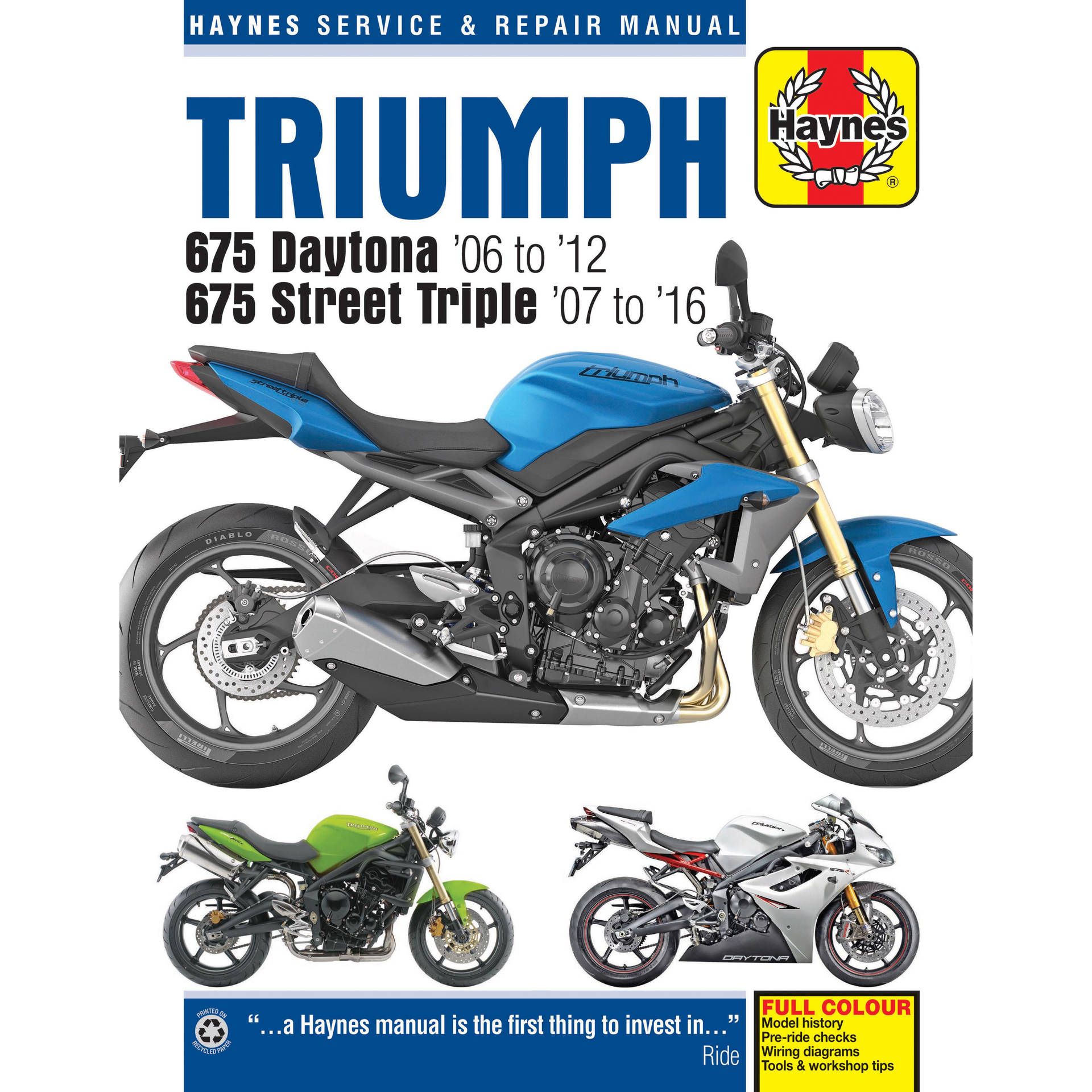 Haynes Repair Manual - Triumph Street Triple - 4876 | FortNine