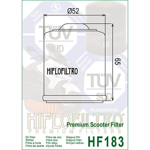 Filtre à huile HIFLOFILTRO - HF184