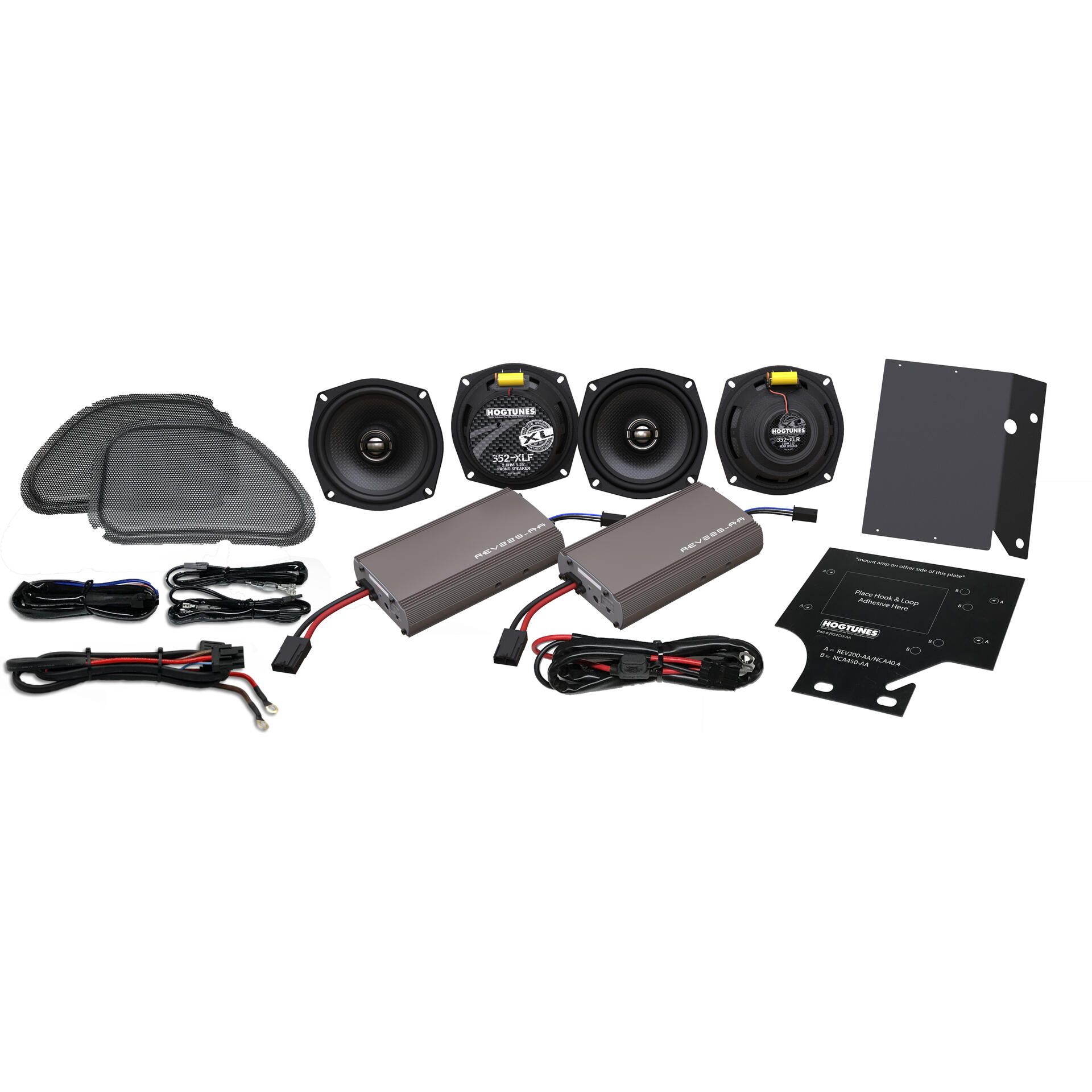 Hogtunes Dual REV 225 Watt Amp & XL 4-Speaker Kit - RG ULTRA KIT