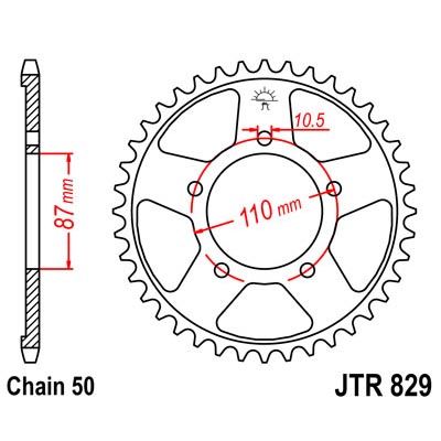 JT Sprockets Steel Rear Sprocket 48T (530) - JTR829.48 | FortNine